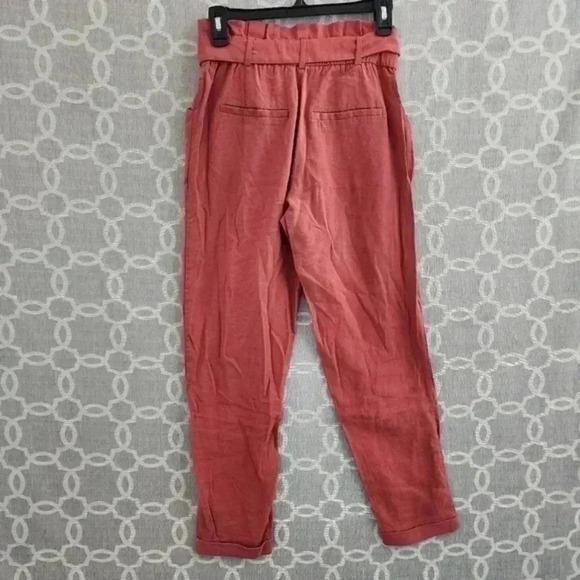 Zara‎ Trf Collection Tied Waist Paper bag Tapered Leg Women's Pants S - Picture 2 of 7